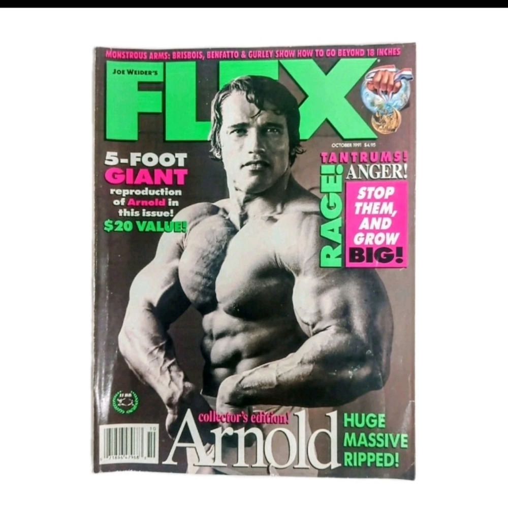 Vintage 1991 Joe Weider Flex Magazine Arnold Schwarzenegger Collectors Edition